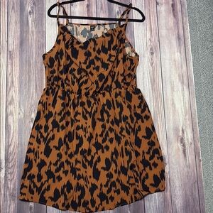 SHEIN Leopard Print Dress - Black and Brown